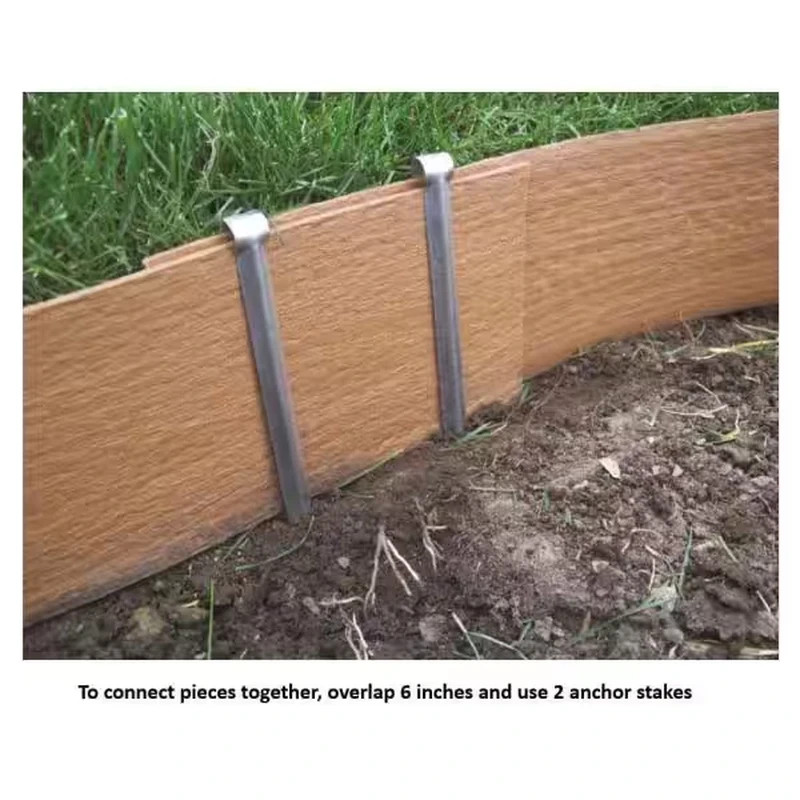 Composite Edging with Extra Anchor Stakes 20 Ft. X 3.5 In. Light Brown gallery