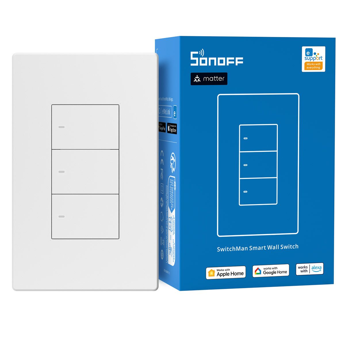 SONOFF Matter Smart Light Switch, 2.4GHz WiFi Light Switch, Smart Wall Switches gallery
