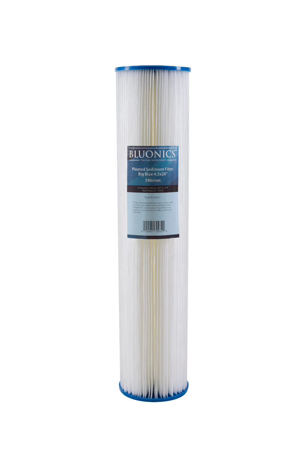 Bluonics Pleated Sediment Water Filters 10 Washable 4.5 x 20 Cartridge 5 Micron gallery