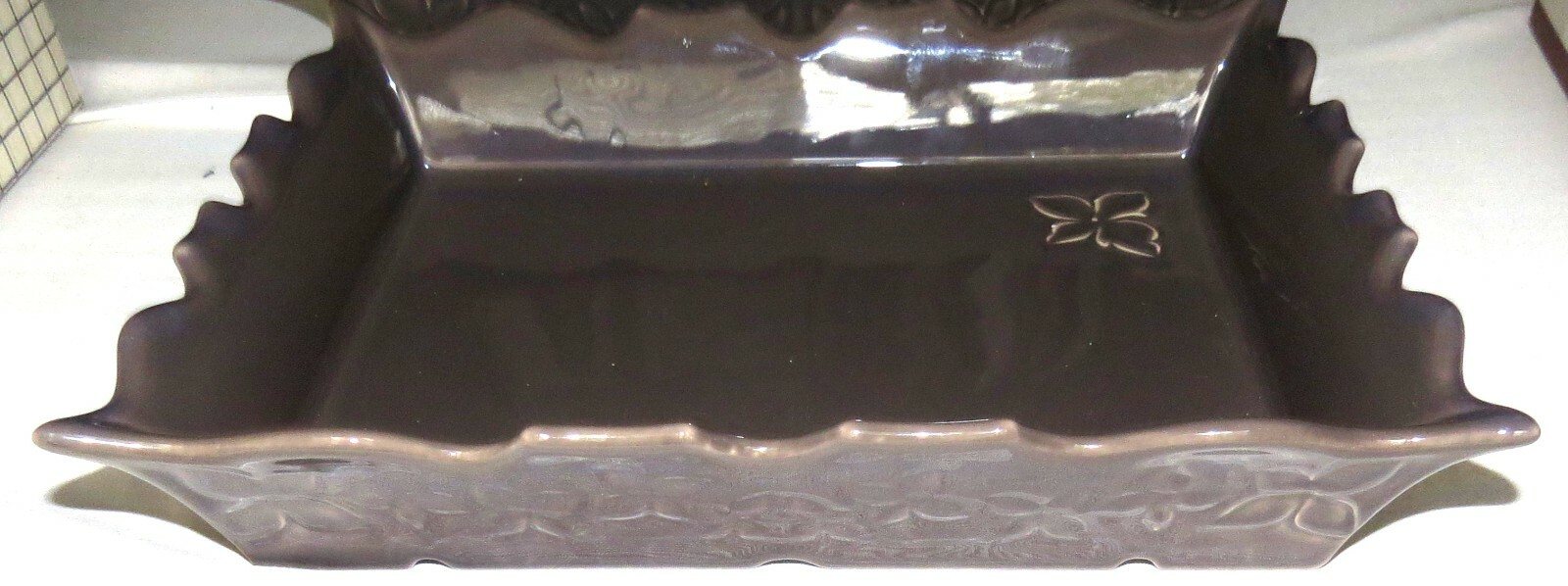Appolia France - two Rectangular Dark Olive Green Dishes gallery