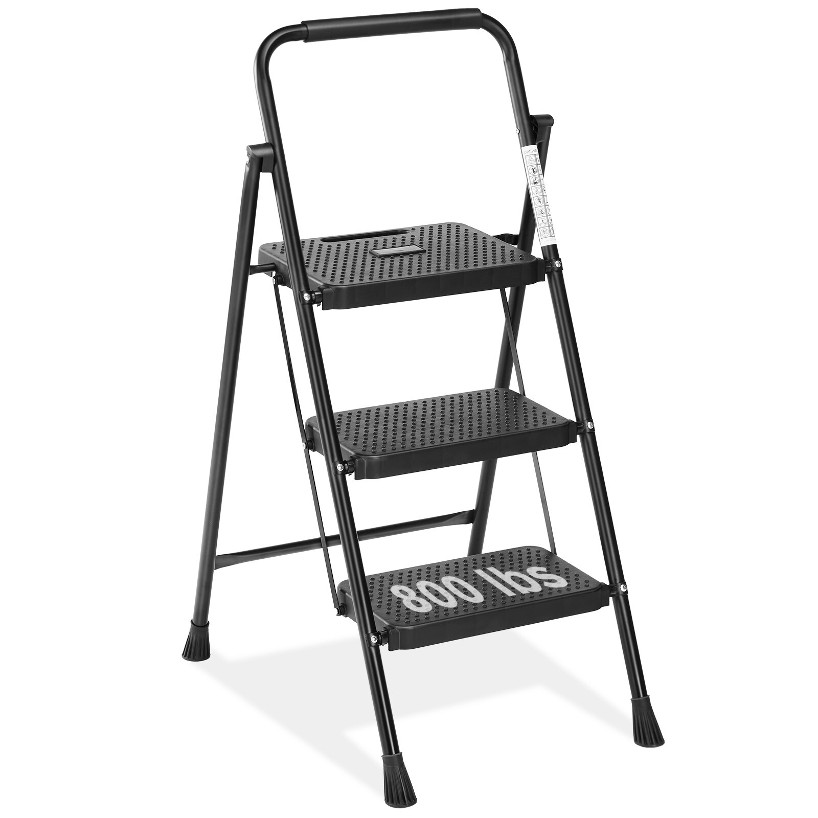 2/3 Step Ladder Portable Folding 800lbs Step Stool with Wide Anti-Slip Pedal gallery
