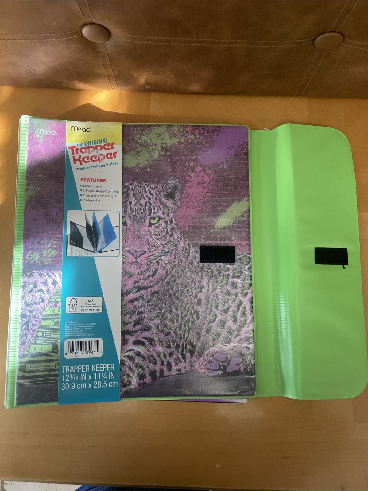 Mead Original Trapper Keeper Binder Retro Portfolio Vintage Style CHEETAH #10722 gallery