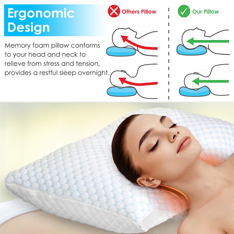 Cool Bamboo Pillows 2 Pack Adjustable Shredded Memory Foam Pillows King or Queen gallery