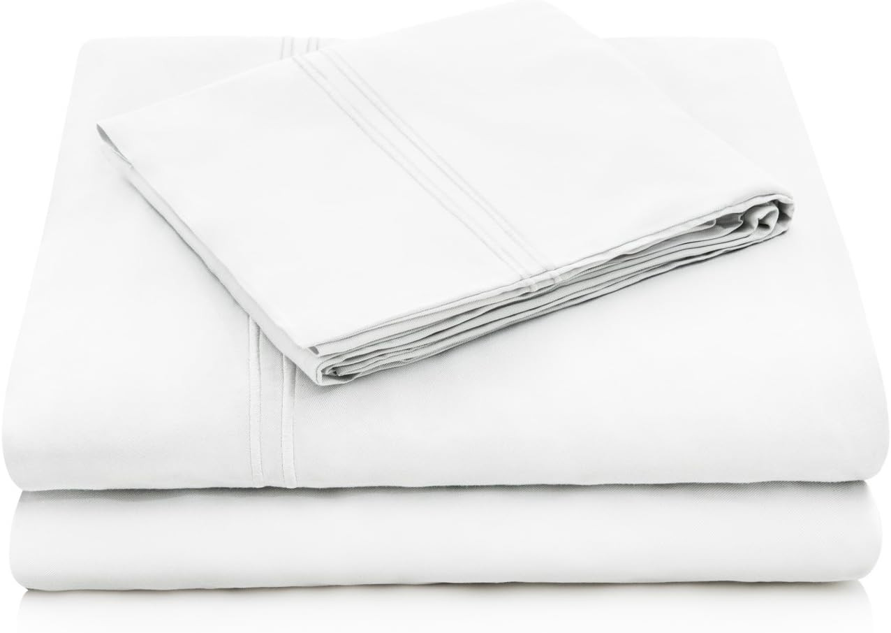 100% Rayon from Bamboo Sheet Set, Twin, White gallery