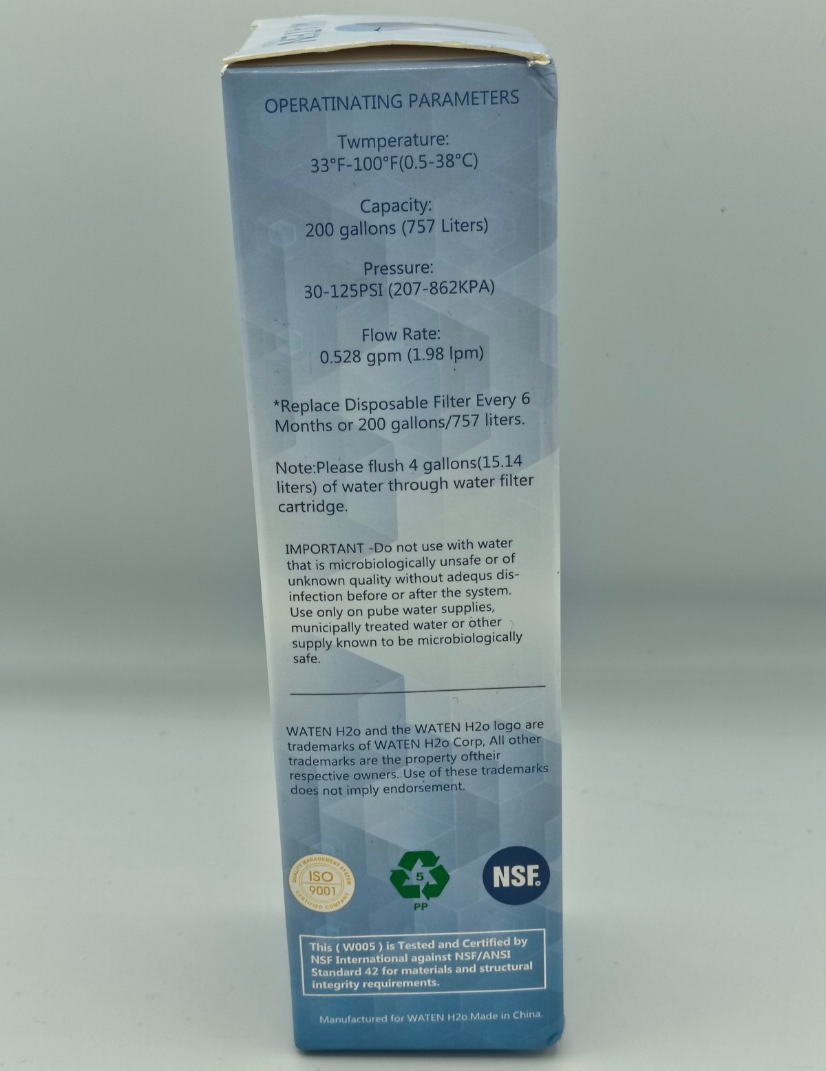 Waten H20 W005 Replacement Water Filter Filter2 gallery