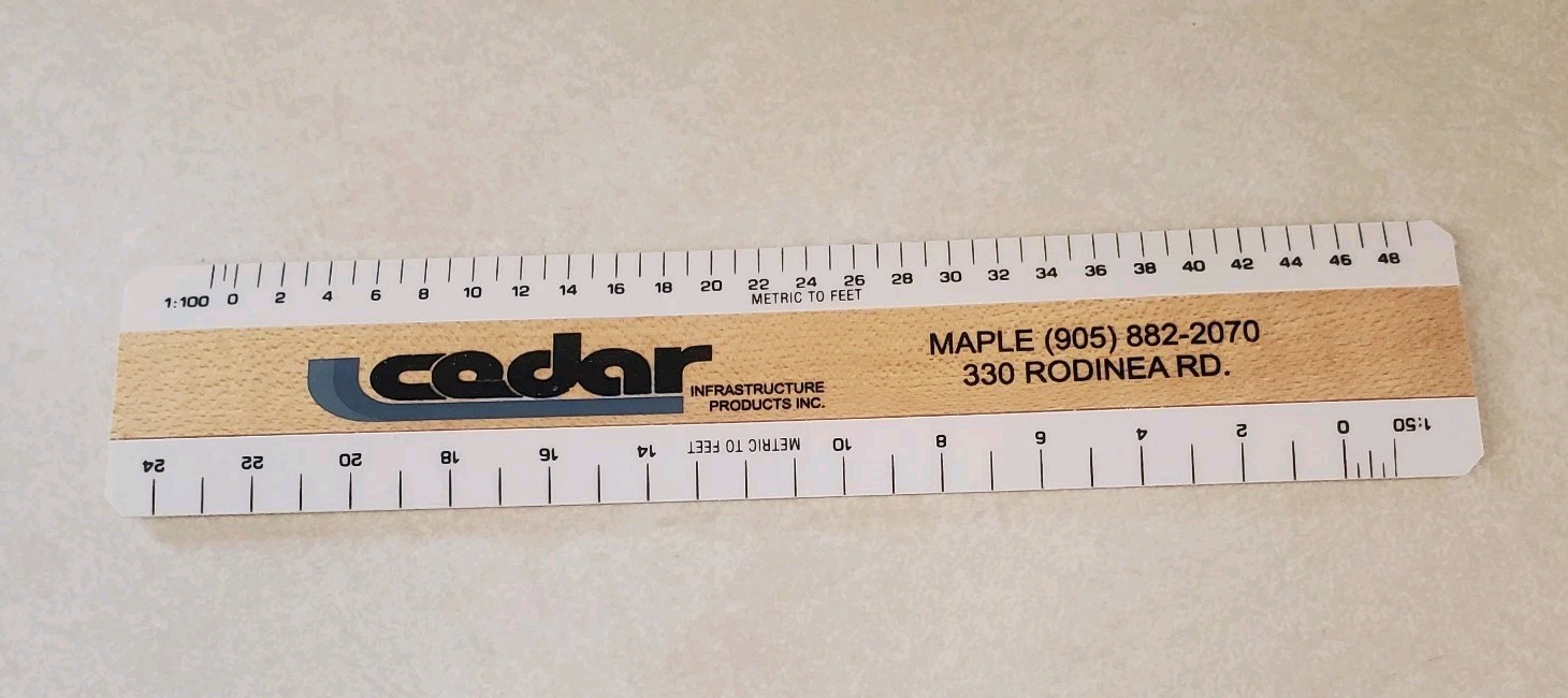 Engineering Scale 6" Promotional Ruler Lot Wood & Plastic Metric to Feet Scales gallery