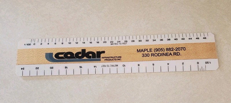 Engineering Scale 6" Promotional Ruler Lot Wood & Plastic Metric to Feet Scales gallery