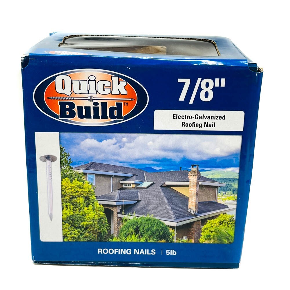 Quick Build 78EGRF5LB Electro Galvanized Roofing Nails 7/8 in, 5 lb Pack gallery