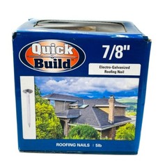 Quick Build 78EGRF5LB Electro Galvanized Roofing Nails 7/8 in, 5 lb Pack