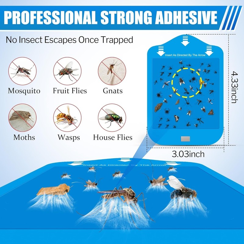 25 Pcs Refill Cartridges for Stem Flying Insect Light Trap, Glue Card Replacemen gallery