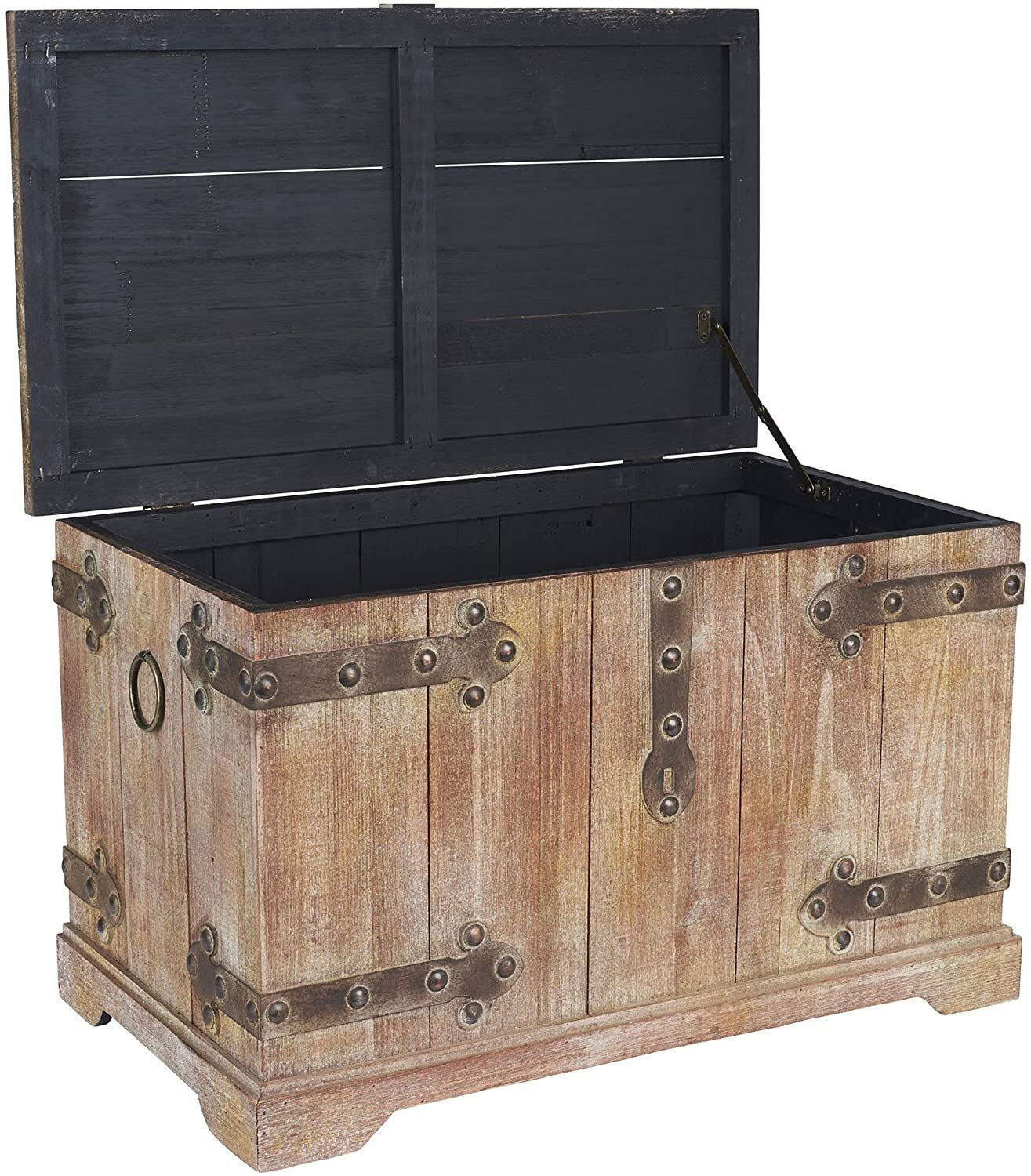Rustic Brown Large Wooden Decorative Storage Chest Bench Trunk Organizer Bedroom gallery