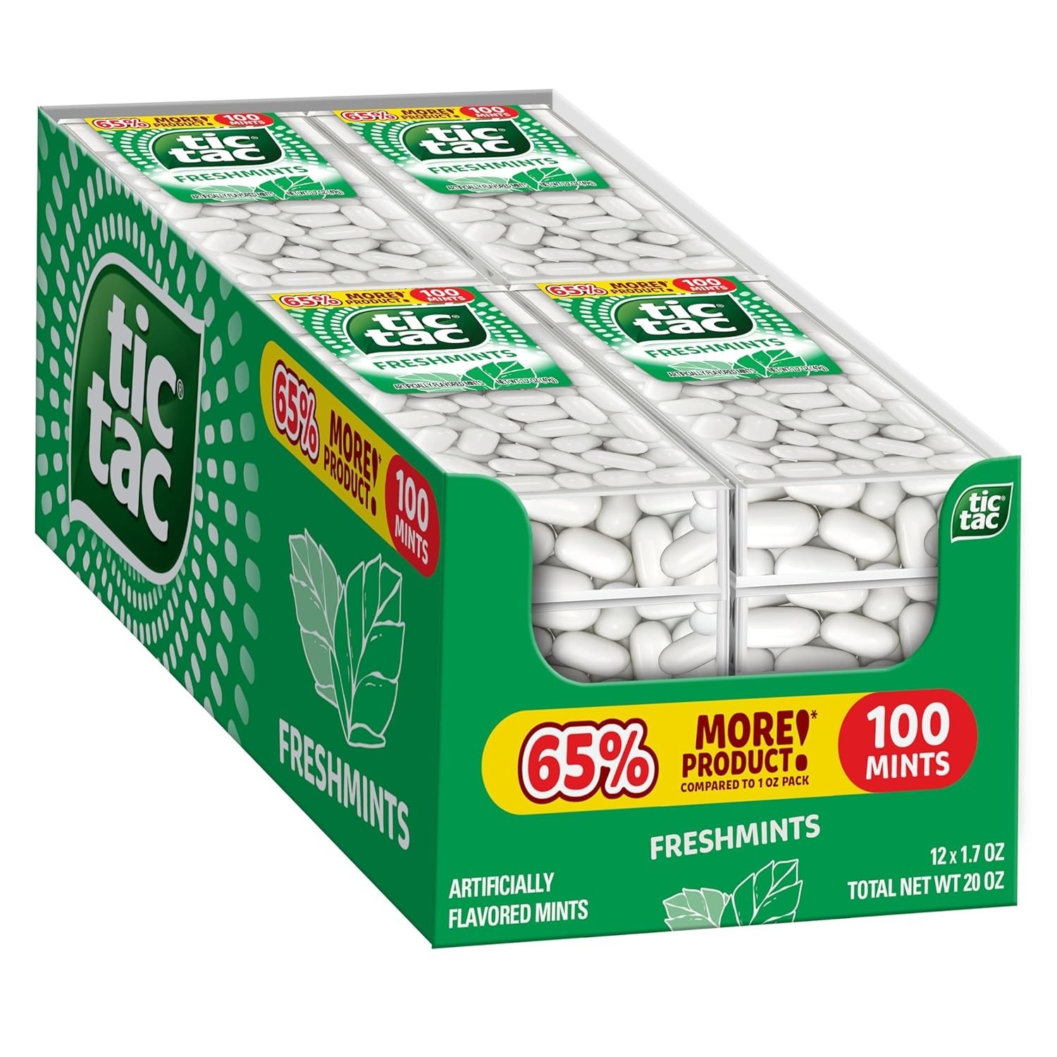 Tic Tac Freshmint Breath Mints, Big 12 Pack, On-The-Go Refreshment, 1.7 oz Each gallery
