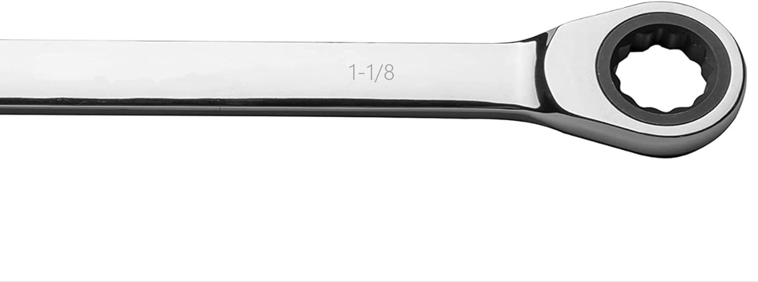 1-1/8 Inch SAE Geared Wrench 72-Tooth Ratcheting Combination Wrench Spanner gallery