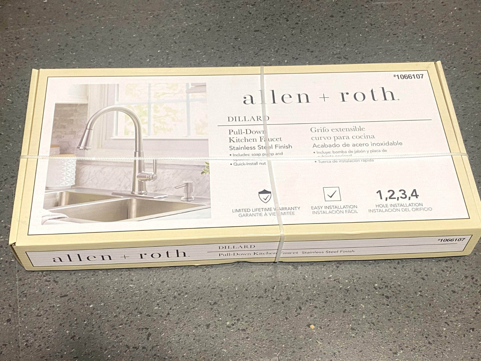 Allen + Roth Dillard High Arc Pull Down Kitchen Faucet - stainless steel gallery