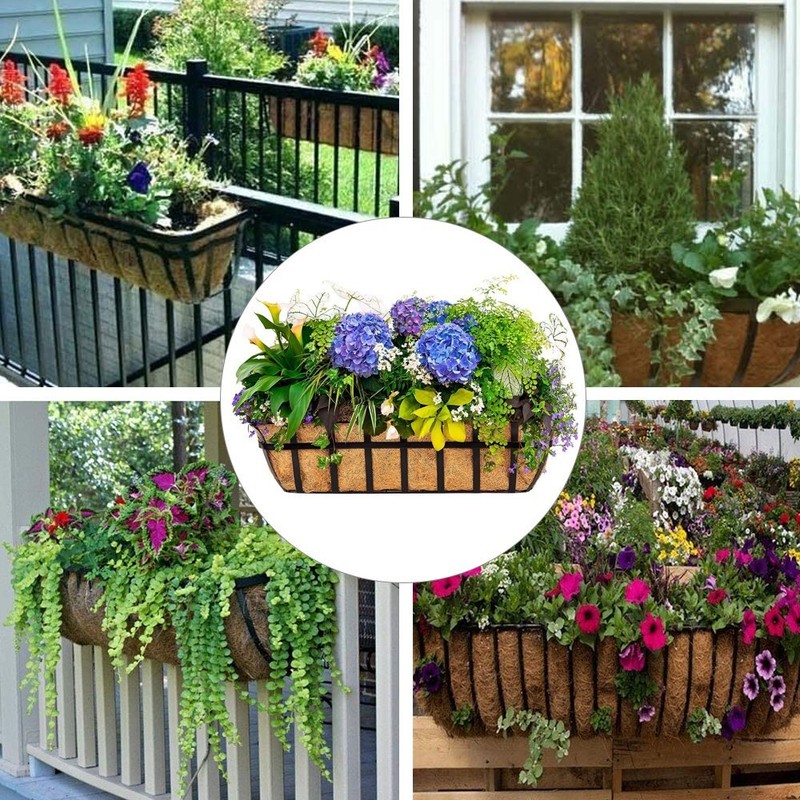 2Pcs 24"/30"/36"/48 Trough Coco Liner Fiber Replacement Liner Wall Flower Basket gallery
