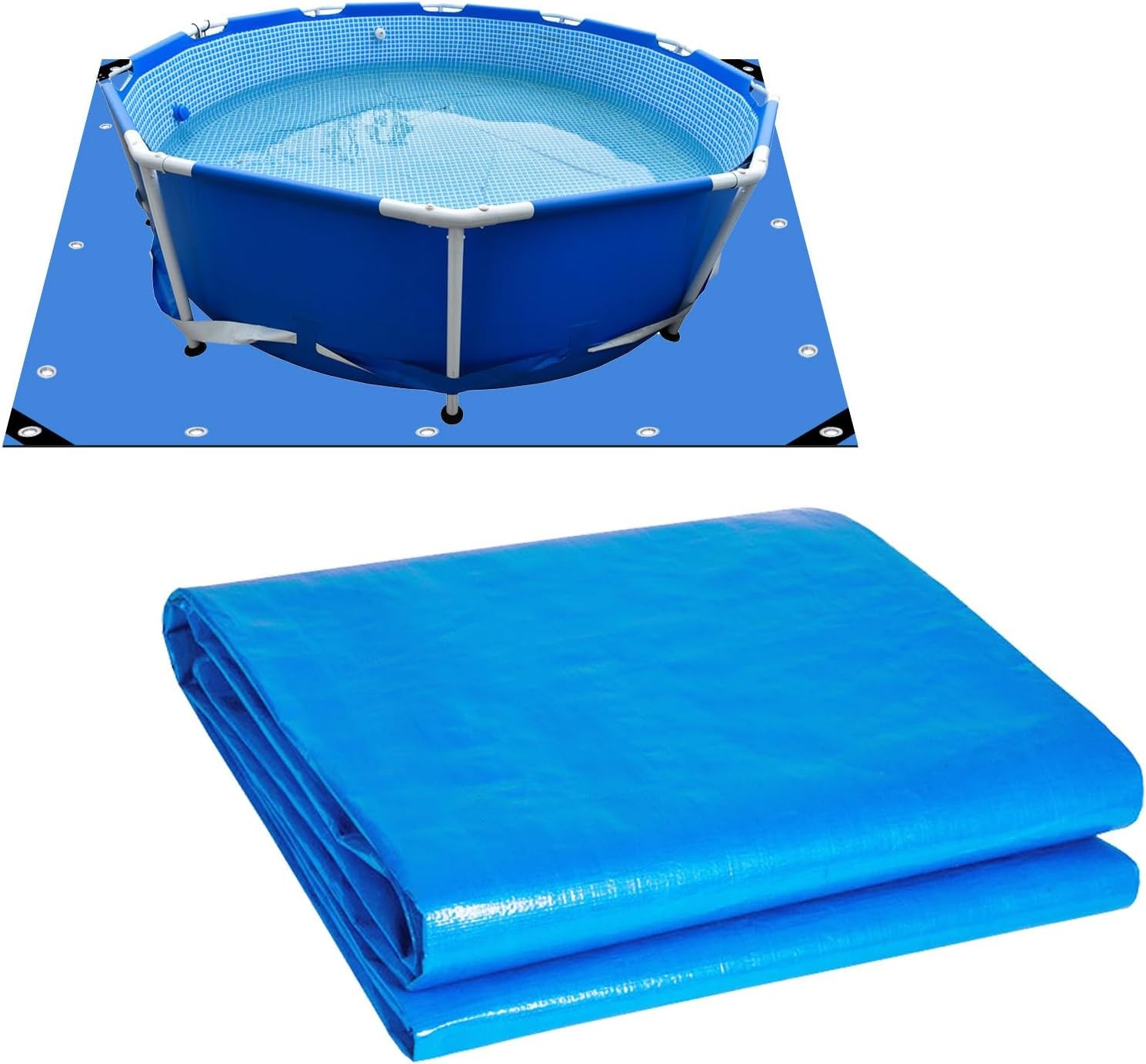 12Ft Square Swimming Pool Ground Cloth, Waterproof Heavy Duty Swimming Pool Line gallery
