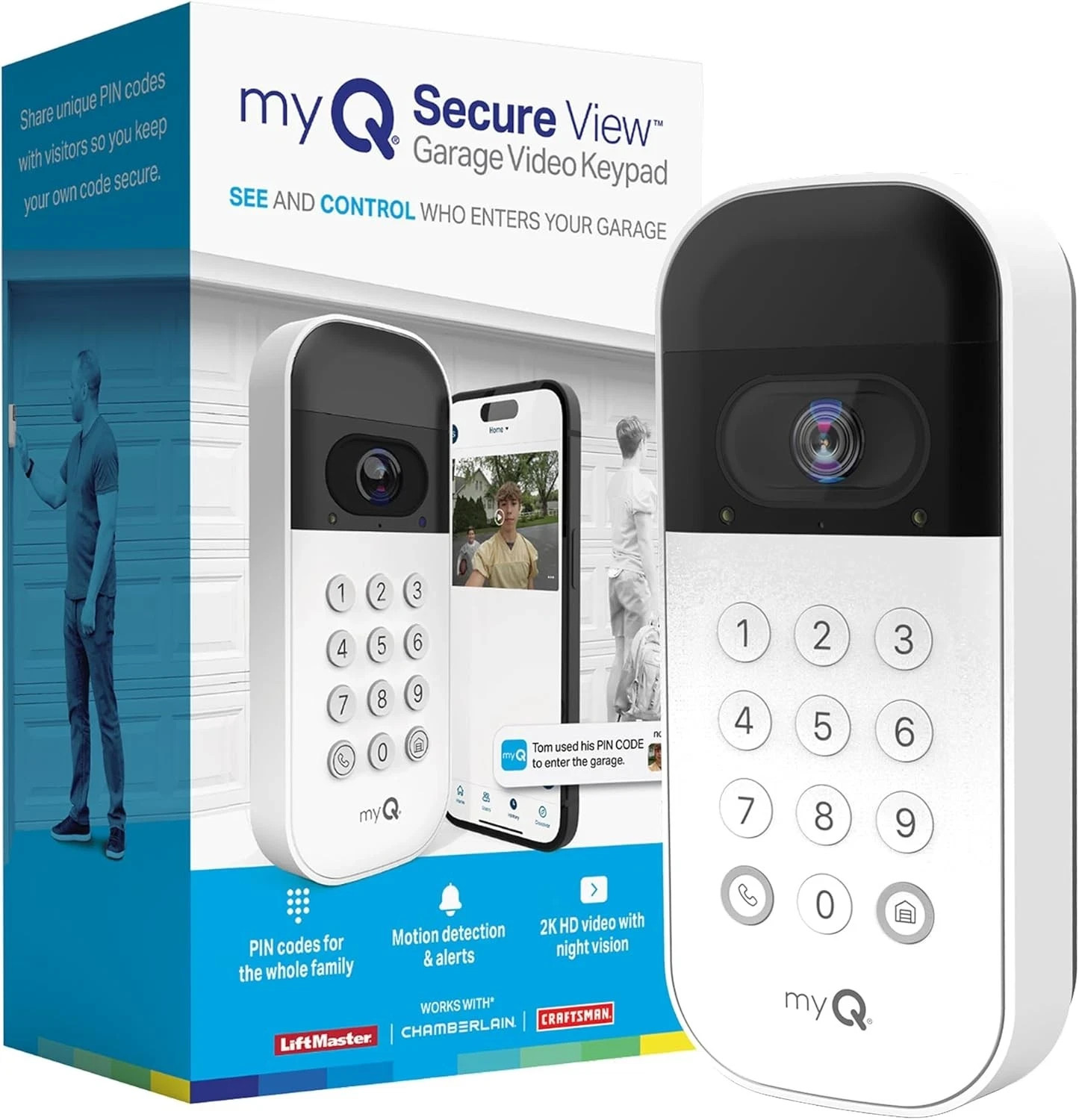Chamberlain myQ Video Smart Wireless Garage Door Opener Keypad gallery