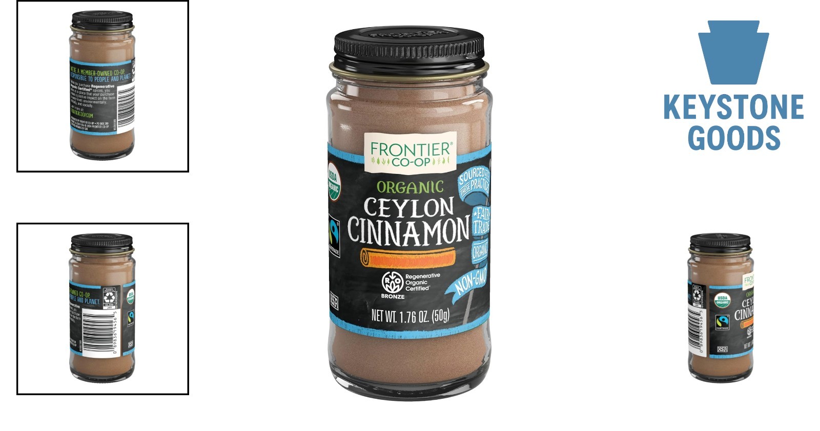 Frontier Organic Ceylon Cinnamon Powder - Regenerative & Kosher, 1.76 oz gallery
