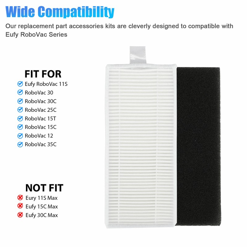 21X Replacement Side Brushes Filter Parts for Eufy RoboVac 11S 30C 25C 15C 35C gallery