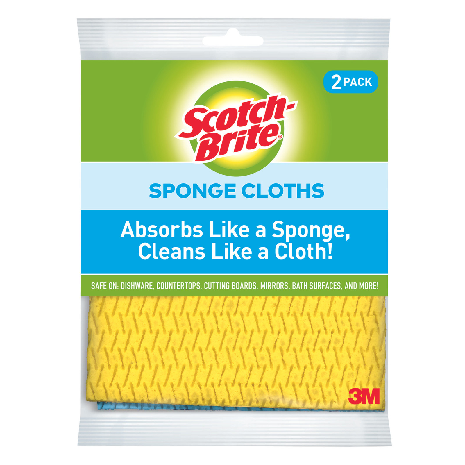 Scotch-Brite Sponge Cloths: 2-pack / Assorted (2 colors) gallery
