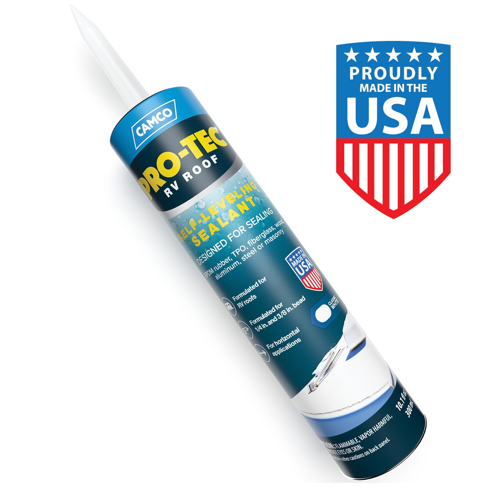(2 pack) Pro-Tec Self-Leveling RV Roof Sealant - Classic White, 10.1Fluid Ounces gallery