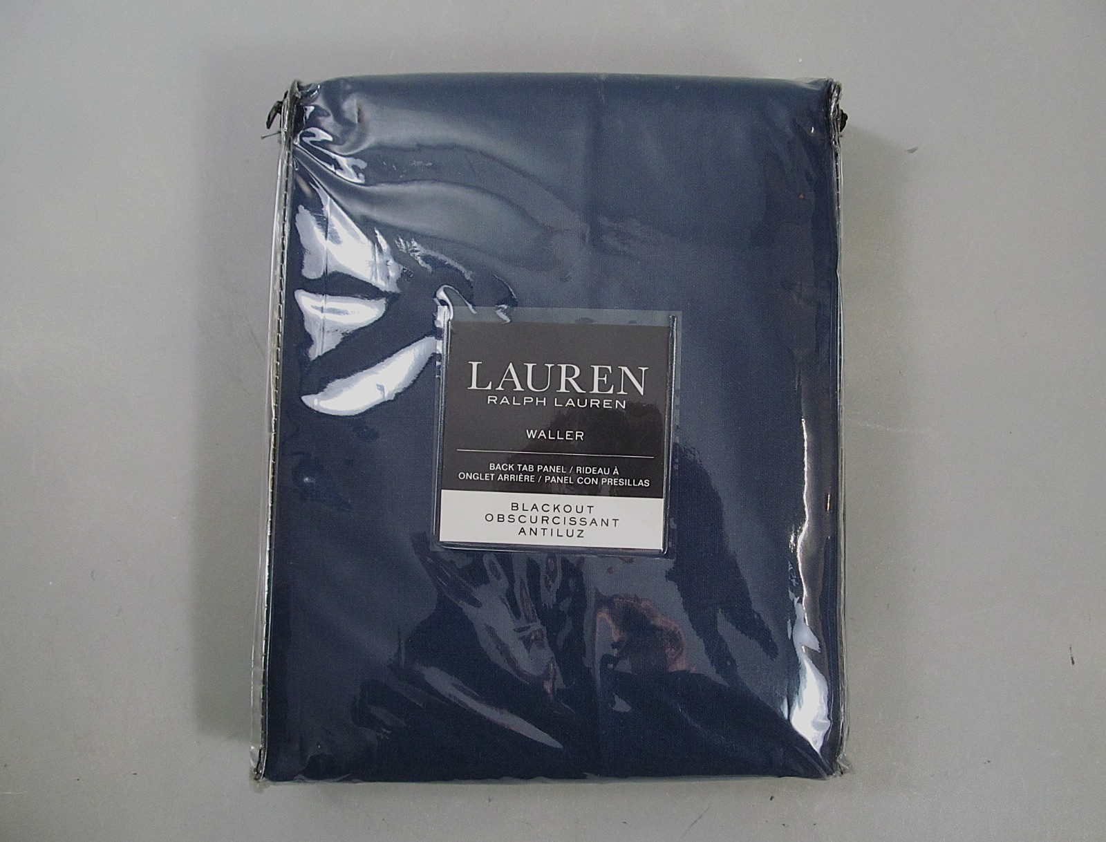 Lauren Ralph Waller Blackout Back Tab/Rod Pocket Navy Curtain Panel 52x84 in New gallery