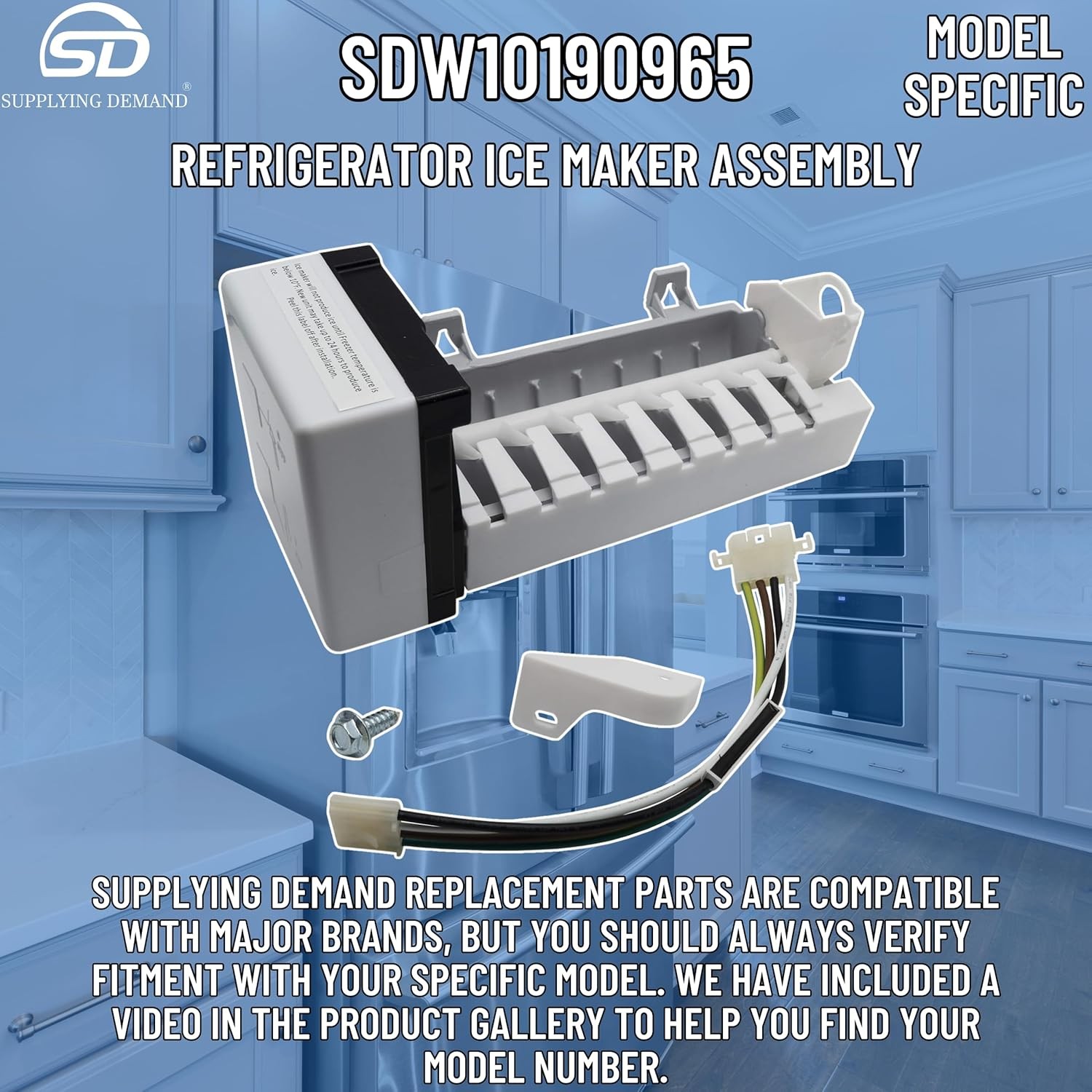 Ice Maker for Whirlpool W10190965 W10122506 W10122507 W10122510 W10190966 gallery