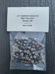 New 1/4″ Trex ® “Clam Shell” Plugs for Composite Decking