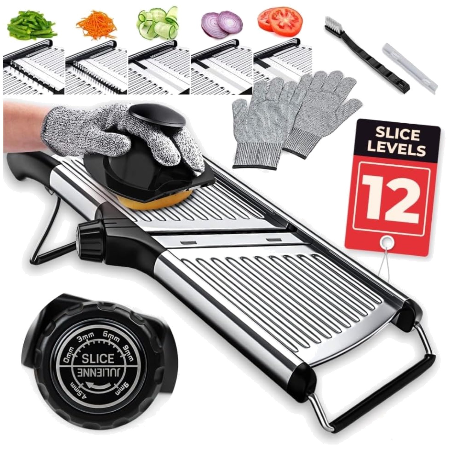 Adjustable Mandoline Slicer - Stainless Steel gallery