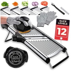 Adjustable Mandoline Slicer – Stainless Steel