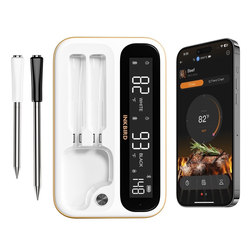 2/4 Probes Wireless BBQ Thermometer Inkbird Meat Cooking WiFi Bluetooth Control gallery