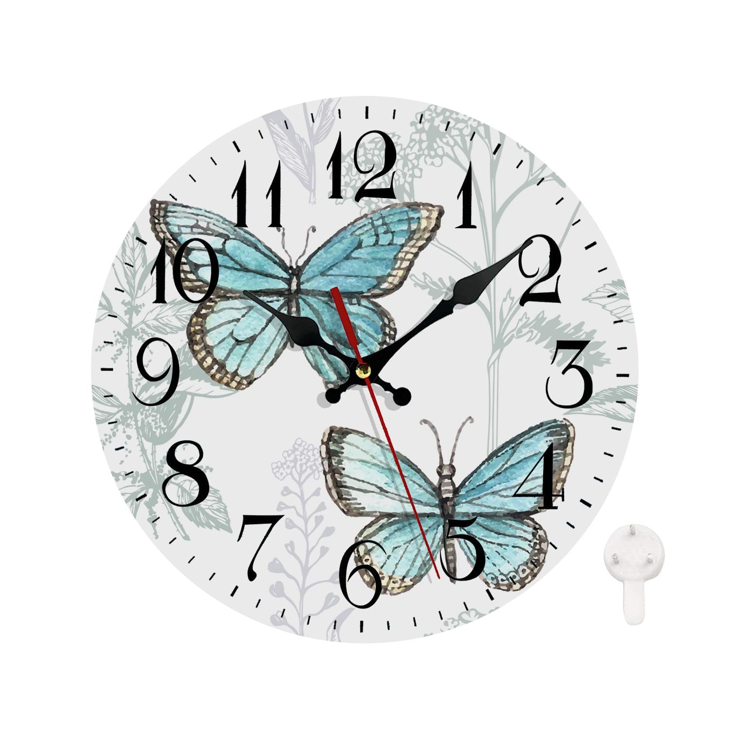 Silent Non Ticking Clock 10 Inch, Round Wall Clock,Decorative for Living Room... gallery