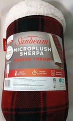 Sunbeam Microplush Reverse Sherpa Electric Heated Throw Blanket 50″ x 60″ (30)