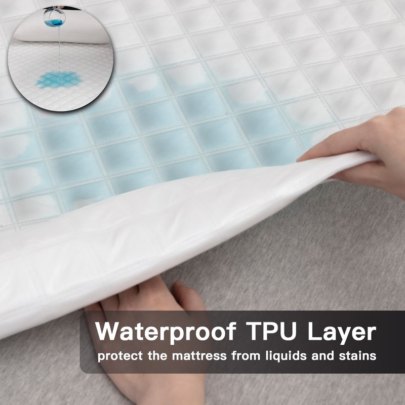 Waterproof Mattress Protector Cover Soft Deep Pocket up to 18" Quilted Cover gallery