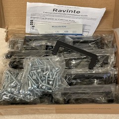 Ravinte 28 Pack Solid 3 Inch Center to Center Slim Square Bar Drawer Handles Kit