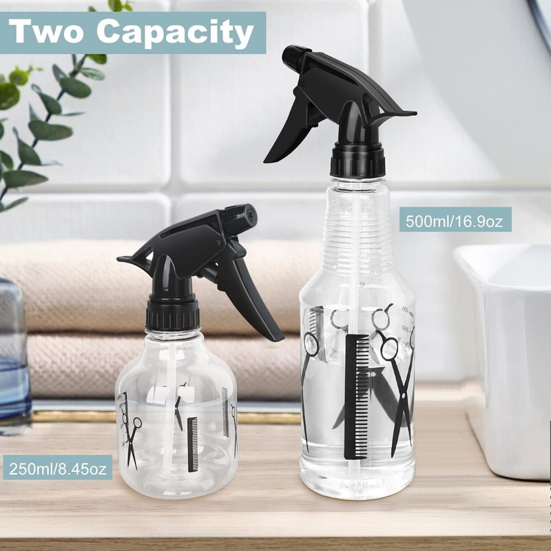 Spray Bottle, 250ml & 500ml Adjustable Spray Storage Container for Hair, Plant gallery