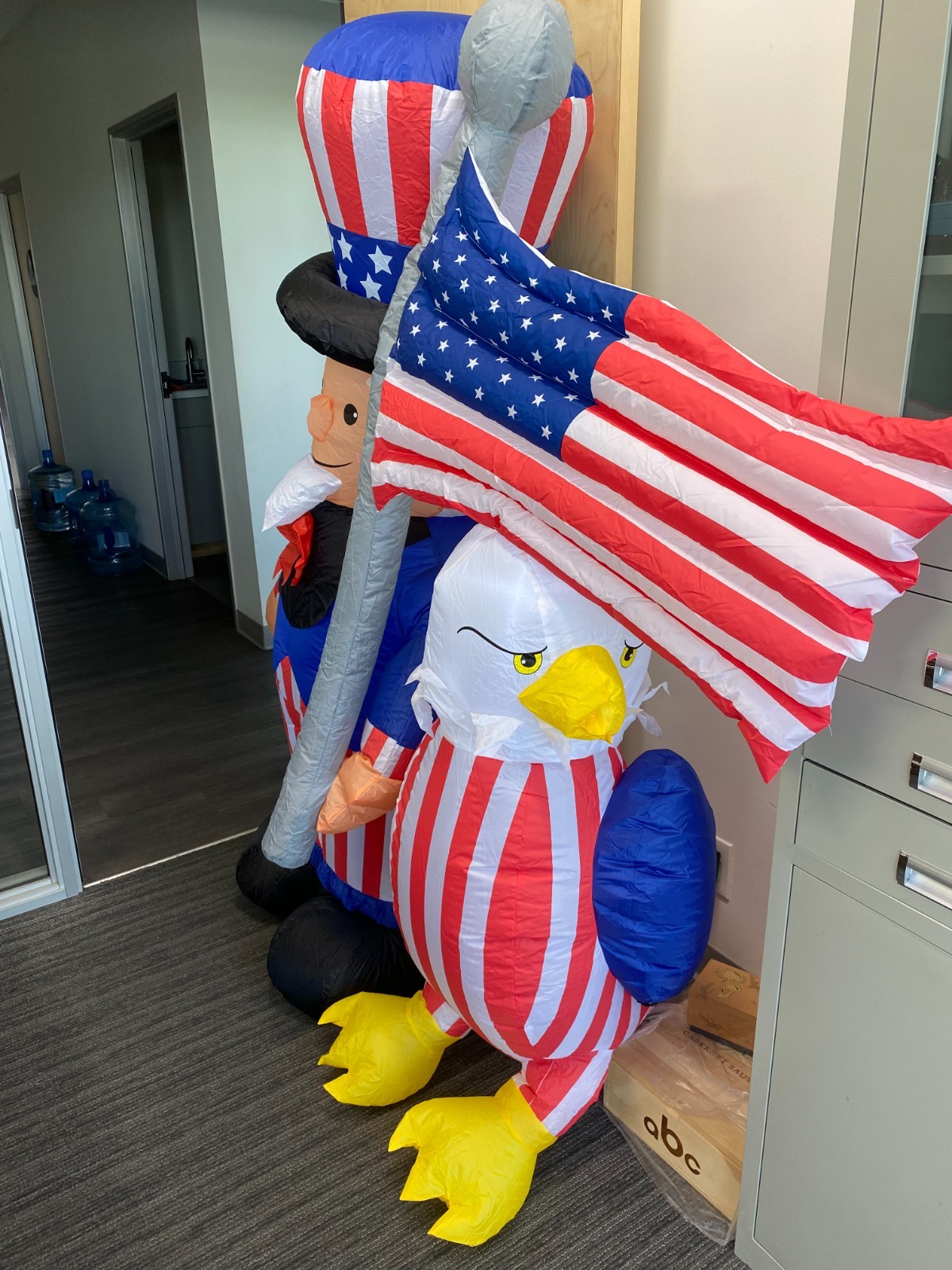 6ft High Inflatable Patriotic Independence Day 4th July Uncle Sam Flag Eagle 401 gallery