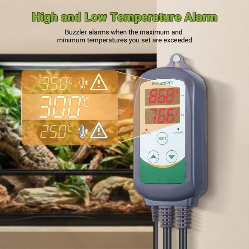 Inkbird Heating Cooling Temperature Controller Pre-wired Thermostat -58~248 °F gallery