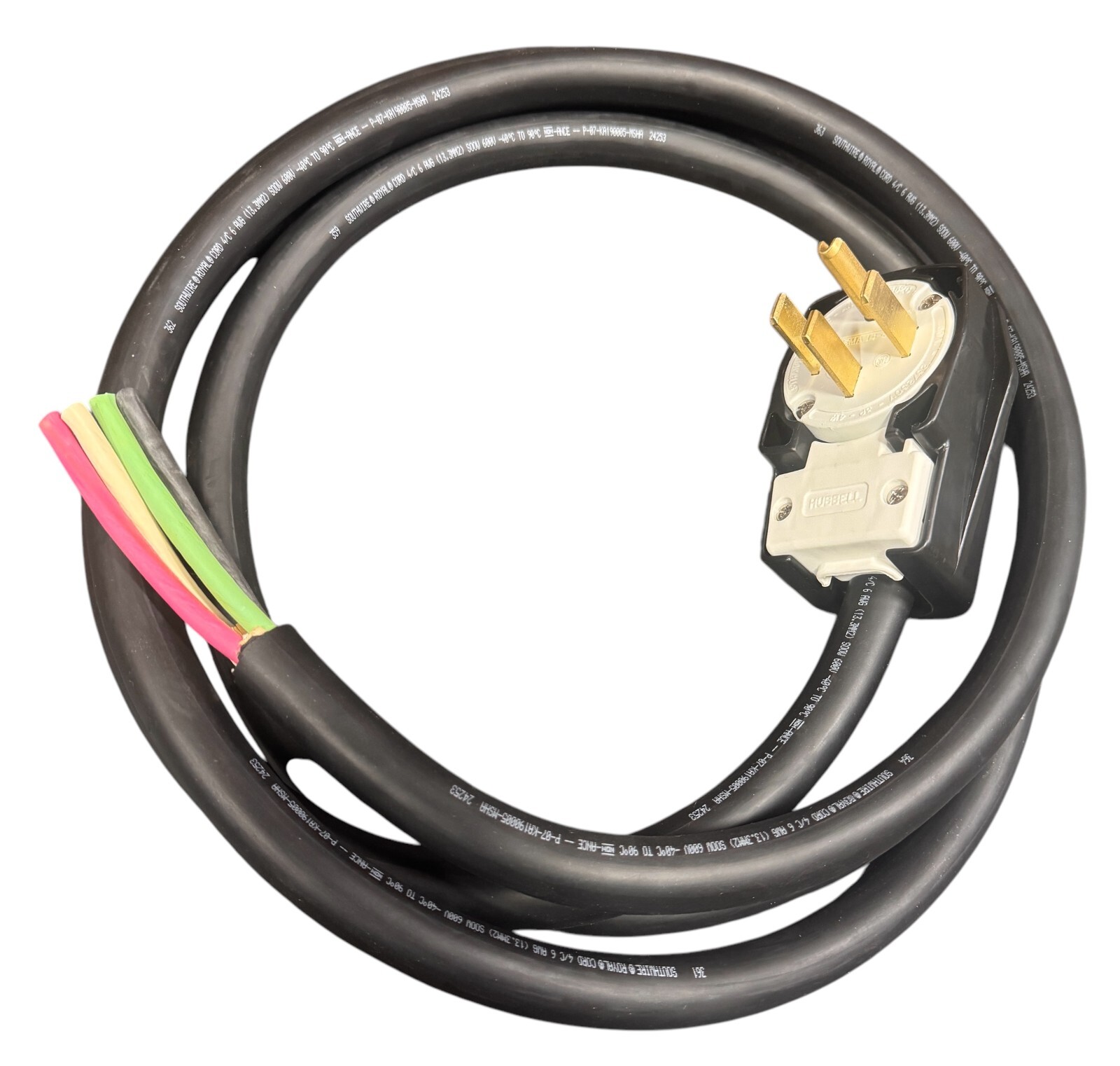 50 Amp 10-100ft RV/Generator Power Cord N14-50P to Bare Wire Extension Cord gallery