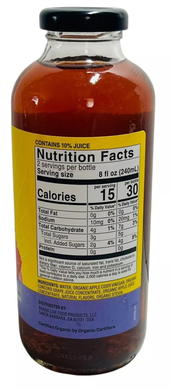 BRAGG Organic Apple Cider Vinegar - Prebiotic Refresher - Concord Grape Hibiscus gallery