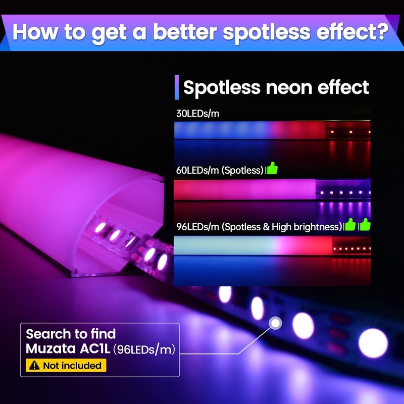 6Pack 3.3FT/1M Plus-Size Spotless V Shape LED Channel Silver Aluminum LED Dif... gallery