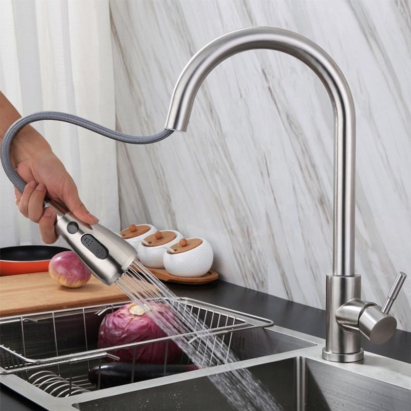 Sensor Touch on Kitchen Sink Faucet Pull Down Spray Swivel Deck Mount Mixer Tap gallery