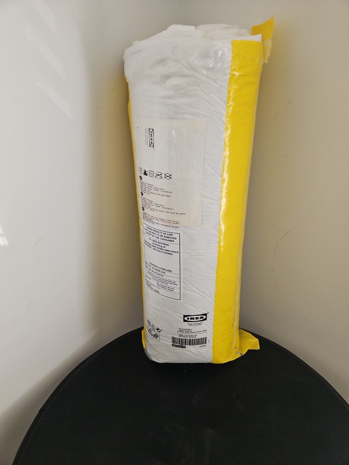 IKEA FJÄLLBRÄCKA Comforter Light Warm King 100% Cotton 75% Duck Down Filling NEW gallery