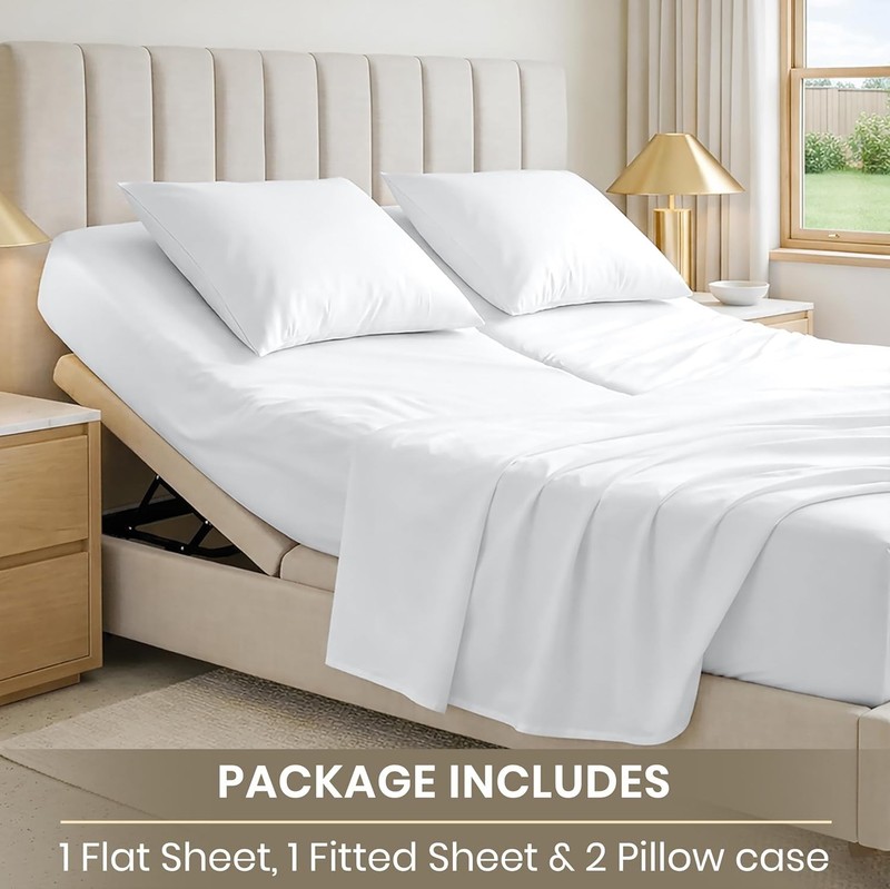 King Split Top Flex Head Sheet 100% Egyptian Cotton Sheet Set Flex Top Sheet for gallery