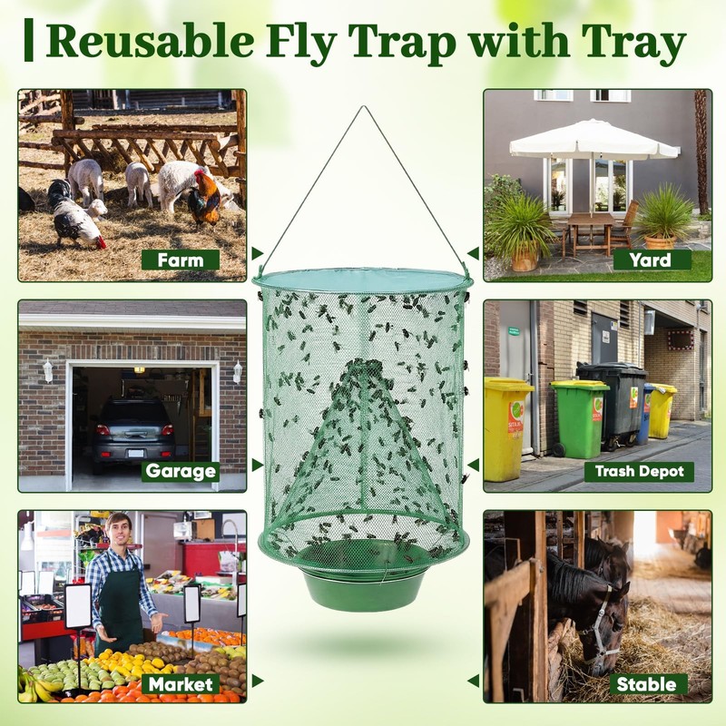 6 Pack Spotted Lanternfly Fly Traps Waterproof Ranch Fly Traps Bags Outdoor H... gallery
