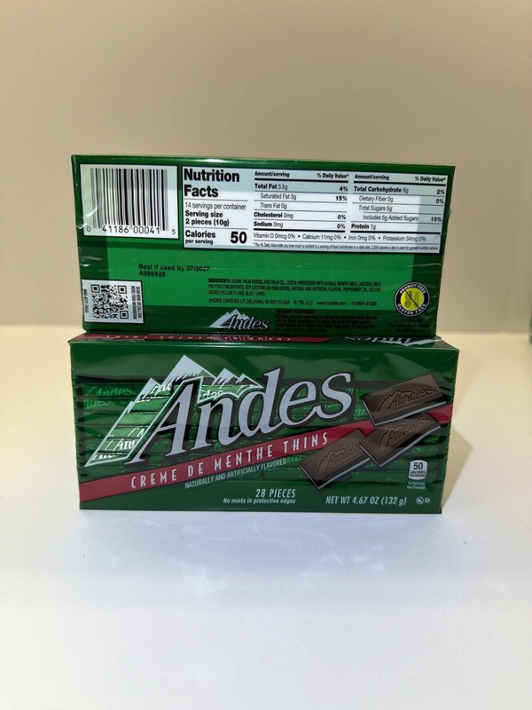 Andes Creme de Menthe Thin Mints Chocolate Candy 4.67 Oz Gluten Free 12 Pack gallery