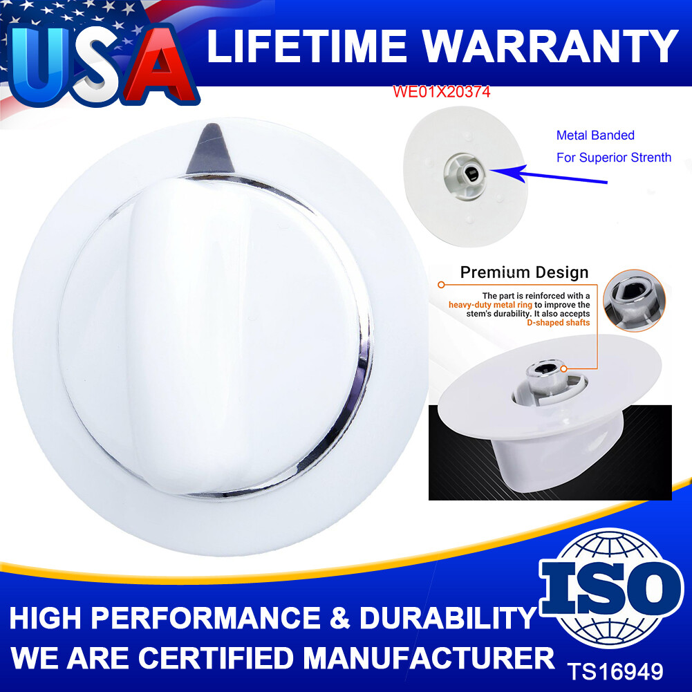 WE01X20374 Dryer Timer Control Knob White For GE DTSR495EF0GG GTDX100EM1WW New gallery