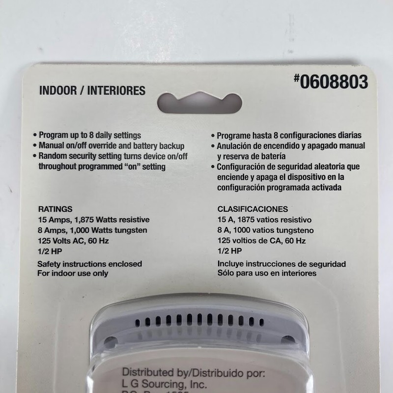 Indoor Programmable Timer 7-Day Digital Utilitech 8 Daily Settings #0608803 gallery