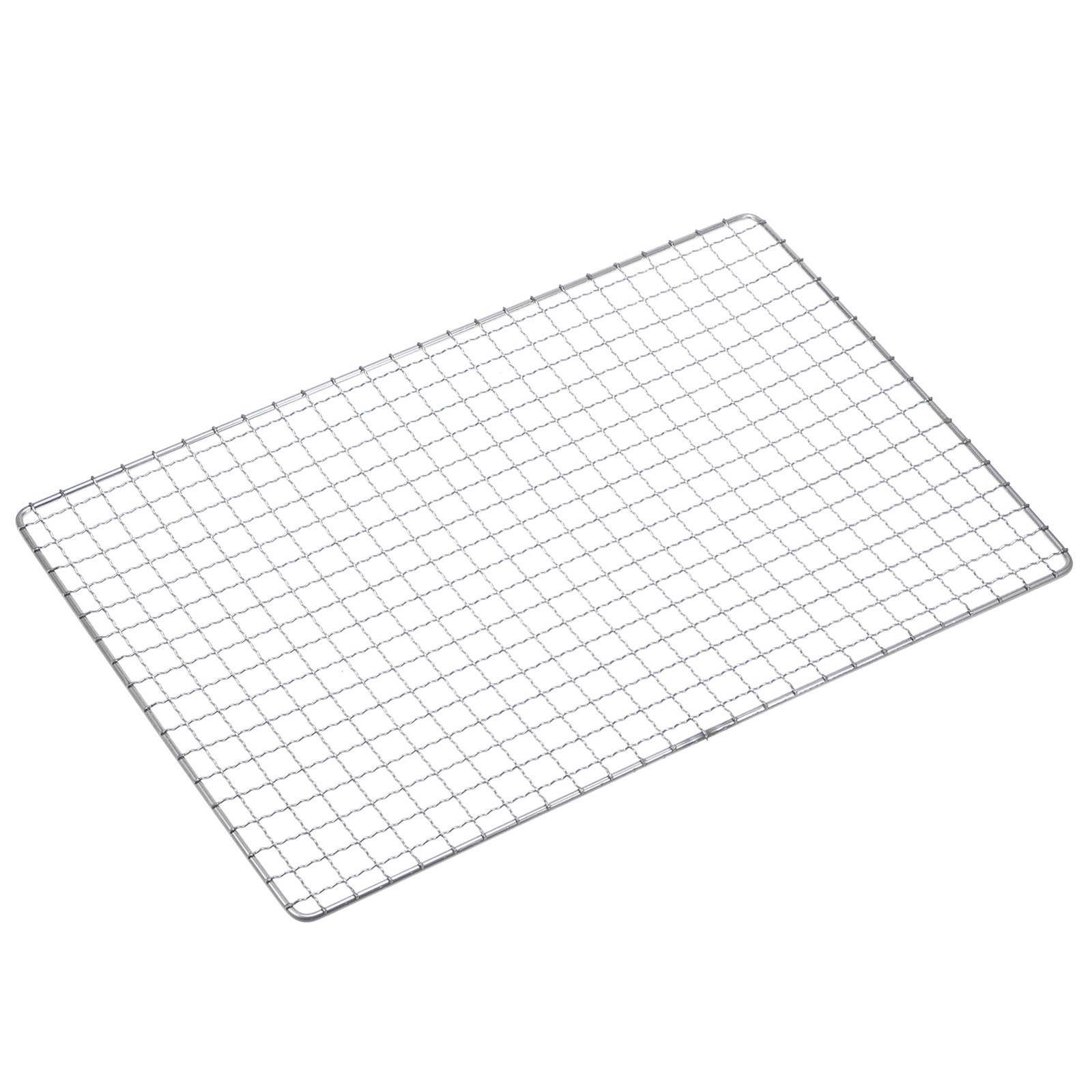 Square BBQ Grill Net 13.8"x9.4" Stainless Steel Barbecue Mesh Mat gallery