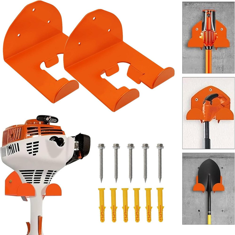 2 Pack Garage Organizer Wall Hanger – Heavy Duty Trimmer Rack for Weed Eater, We